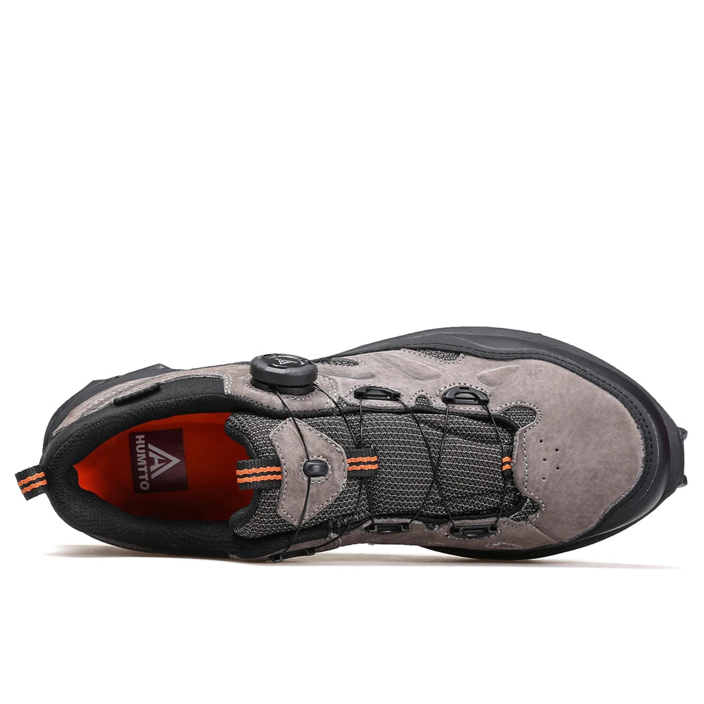 HUMTTO Chaussures de randonnée en cuir de luxe pour hommes, baskets d'escalade en plein air pour hommes, baskets de sécurité sportive pour le travail