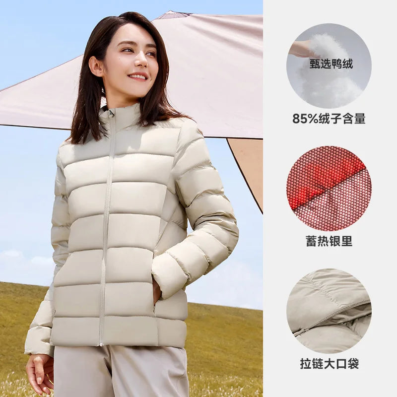 GOLDEN CAMEL Down Jackets Men and Women Winter Coats Lightweight Trendy Fleece Hiking Jackets for Men 2024 Winter New Clothing