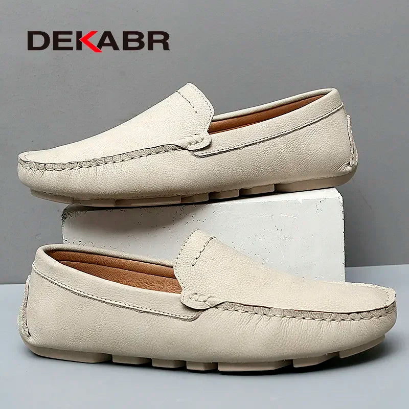 DEKABR Plus Size 38~47 Men Loafers Fashion Summer Casual Shoes Classics Lightweight Men Driving Shoes Non-slip Flat Shoes