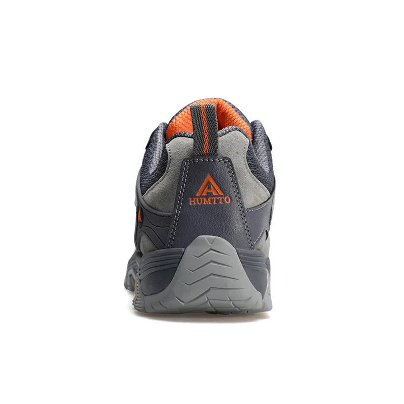 HUMTTO Hiking Shoes Genuine Leather Men's Sports Shoes Non-slip Winter Outdoor Safety Sneakers Breathable Trekking Boots for Men