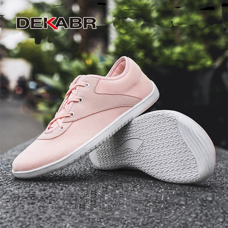 DEKABR New Couple Shoes New Style Flying Weaving Breathable Basic Lace Up Pedaling Lazy Summer Casual Sneakers
