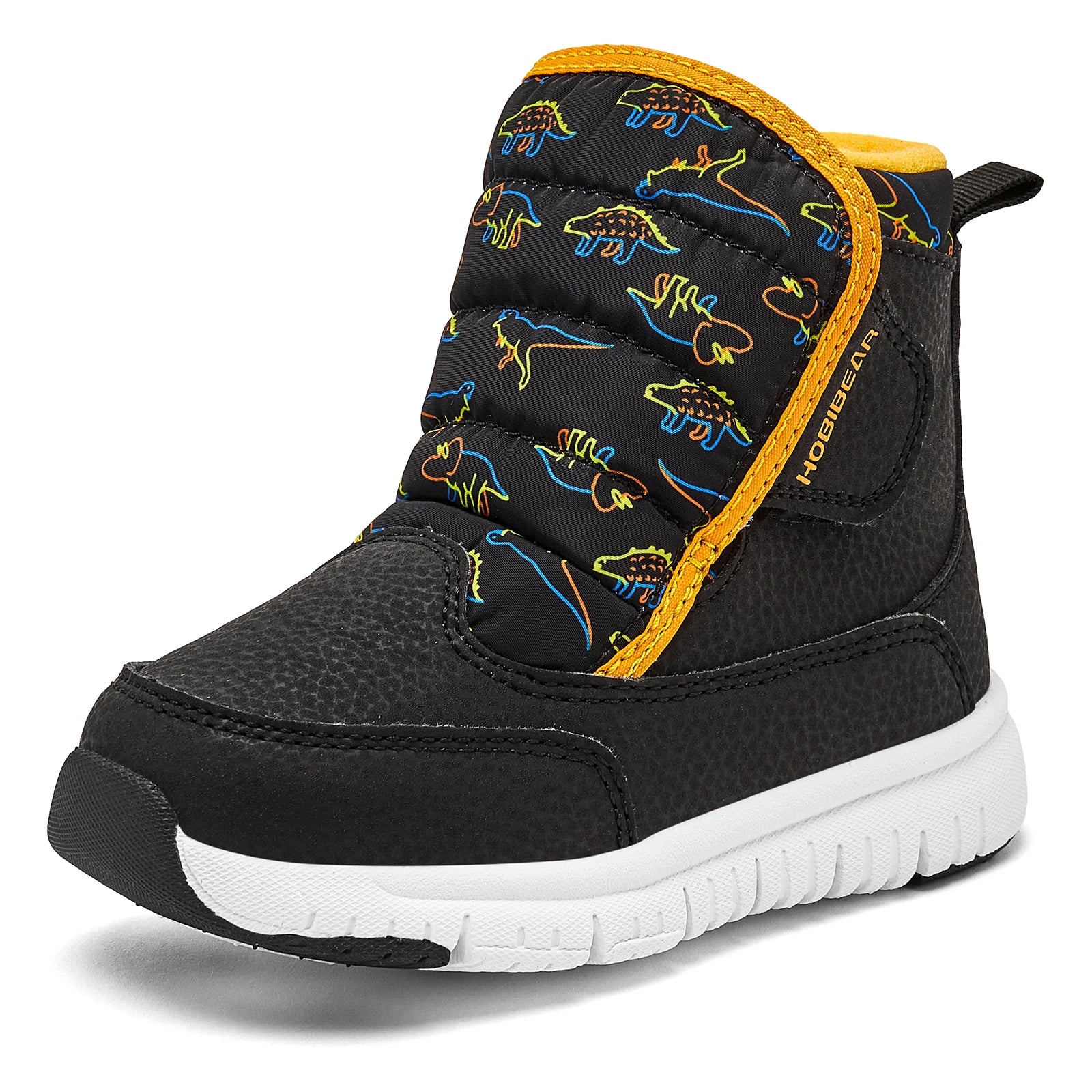 HOBIBEAR Kids Winter Snow Boots for Boys Girls Outdoor Waterproof Warm Hook Loop Little/Big/Kid Boots