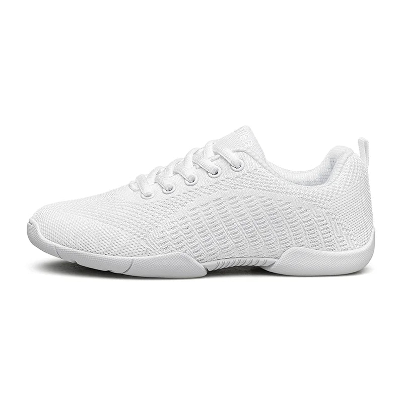 White Cheer Shoes for Girls Youth Cheerleading Shoes Dance Tumbling Sneakers Tennis Hip Hop Walking Sneakers