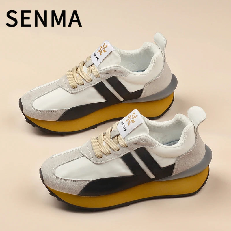 SENMA Thick Soled Casual Shoes Couple's Skate Shoes Lightweight Women's Sports Shoes Men's Sneakers Tennis shoes Running Shoes