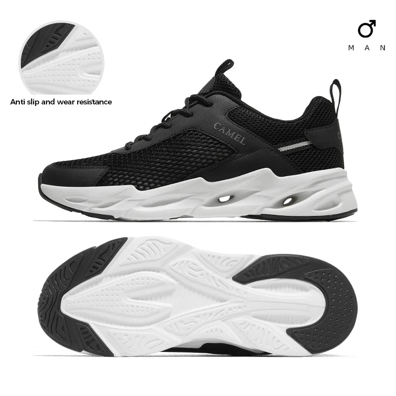 GOLDEN CAMEL Sports Running Shoes Men Women Casual Mesh Male Sneakers Lightweight Non-slip Walking Shoes for Men 2024 Summer New