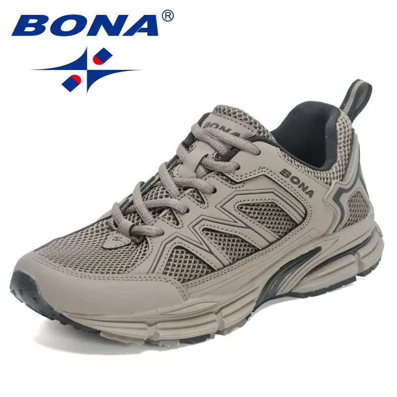 BONA 2023 New Designers Jogging Shoes Men Running Shoes Breathable Brand Sneakers Man Sports Training Walking Shoes Breathable m