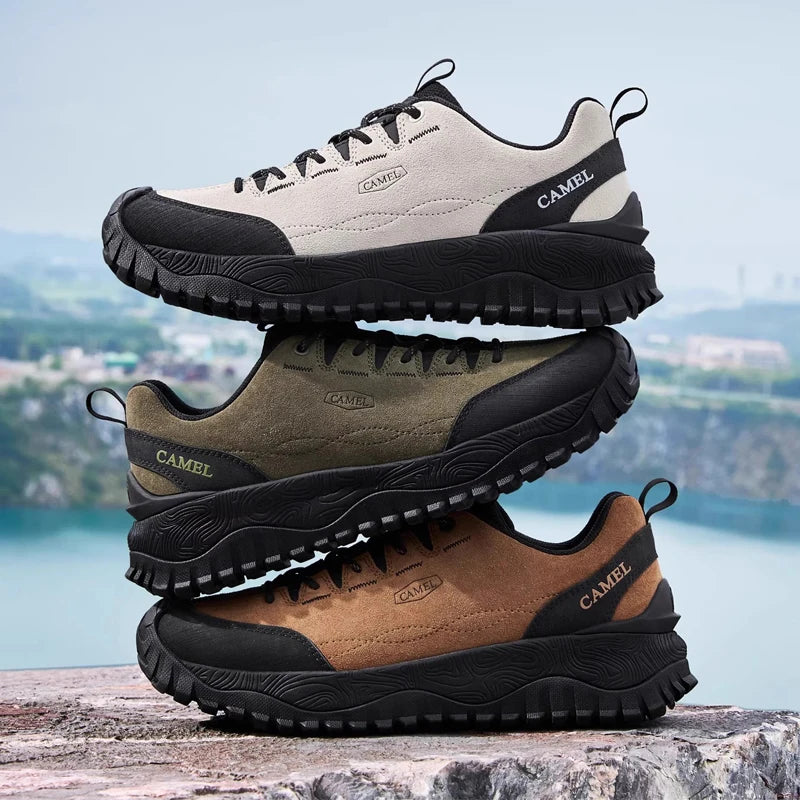 GOLDEN CAMEL Men's Hiking Shoes Anti-slip Urban Outdoor Mountaineering Shoes Comfortable Low-top Sport Casual Shoes for Men 2025