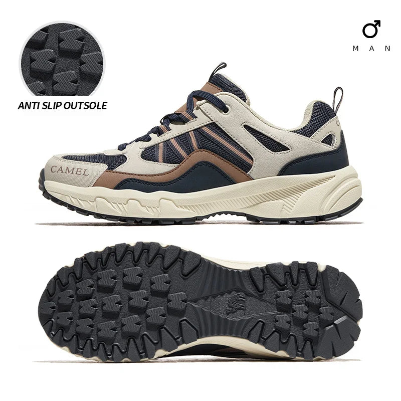 GOLDEN CMAEL Hiking Shoes Men Waterproof Non-slip Trail Sports Running Male Sneakers Wear-resistant Trekking Shoes for Men 2023