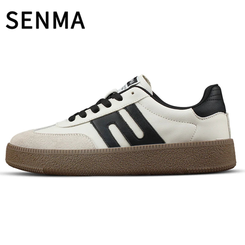 SENMA Women's & Men's Fashion Sneakers Vibration Height Increase Shoes Lightweight Comfortable Casual Skateboarding Walking Shoe