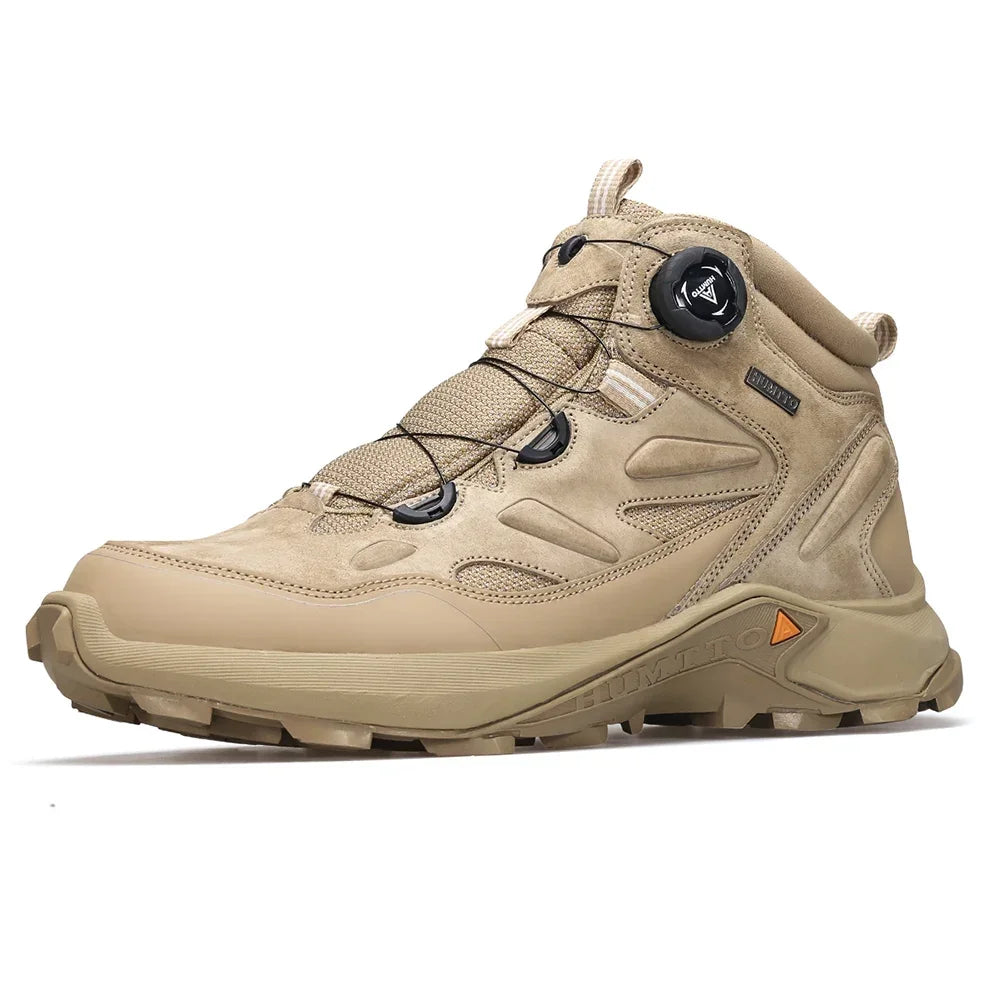 HUMTTO Breathable Trekking Boots Genuine Leather Hiking Shoes for Men Outdoor Men's Sports Shoes Non-slip Winter Safety Sneakers