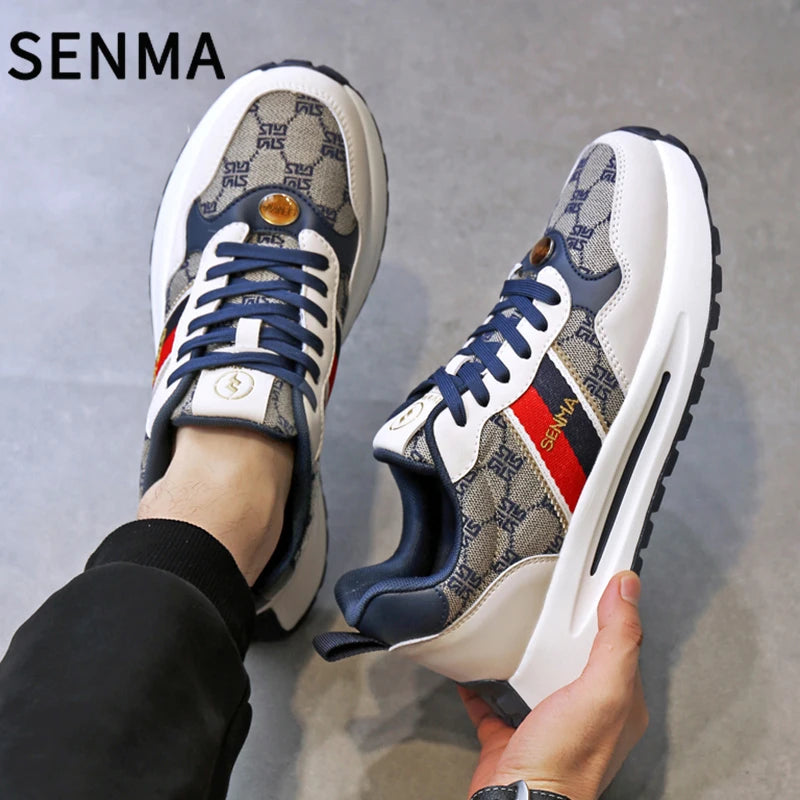 Chaussures de luxe SENMA pour hommes, chaussures décontractées pour hommes, chaussures de skateboard pour hommes, baskets à plateforme rétro, chaussures de sport unisexes pour femmes, baskets