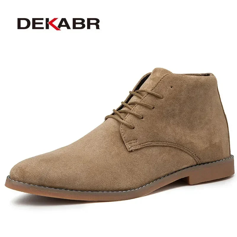 DEKABR Fashion Casual Boots Men Autumn Winter Comfortable Durable Outsole Men Shoes High Quality Cow Suede Men Boots