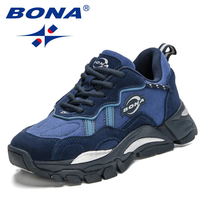 BONA 2023 New Designers Sneakers Man Classic Fashion Comfortable Walking Shoes For Men Breathable  Comfy Classics Running Shoes