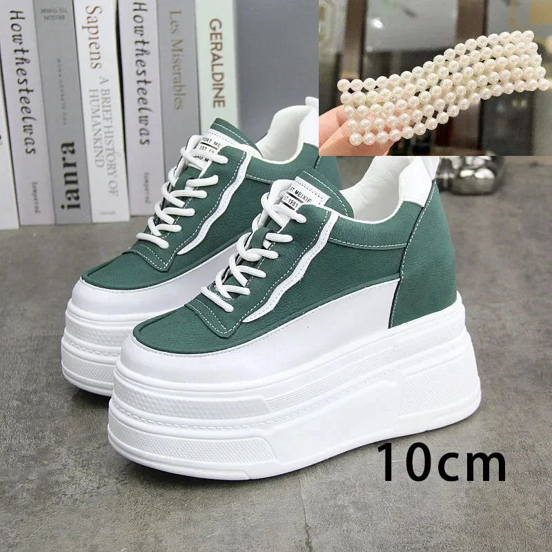 Fujin 10-11CM Synthetic Genuine Leather Boot Ankle Winter Plush Women Autumn Spring Cowboy Platform Wedge High Brand Shoes