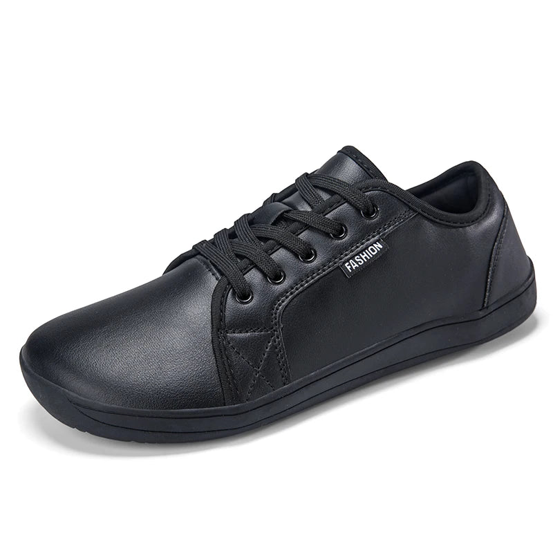 New Minimalist Shoes for Men Women Wide Toe Barefoot Zero Drop Shoes Casual Artificial Leather Lightweight Walking Sneakers