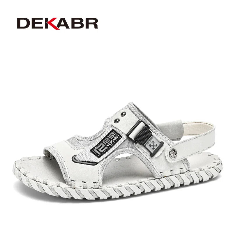 DEKABR 38-46 Summer Fashion Luxus Boy Pu Leather Slippers Tênis Masculino Casual Men's Sandals Shoes