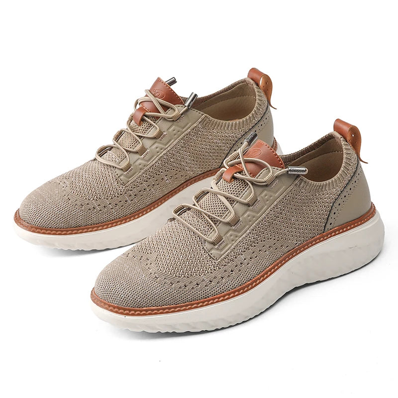 Plus Big Size 50 51 52 53 54 Mens Mesh Shoes Sneakers Thick Soles 5cm Trendy British Style Summer Breathable Comfortable
