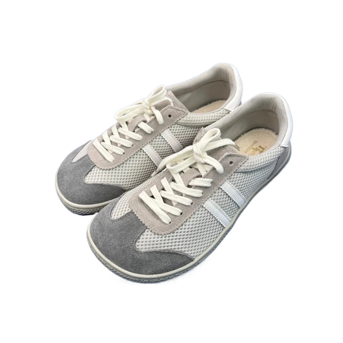 Tipsietoes Autumn Barefoot  Genuine Leather Sneaker For Women Men Flat Soft Zero Drop Sole Wider Toe Box Flexible Light Weight