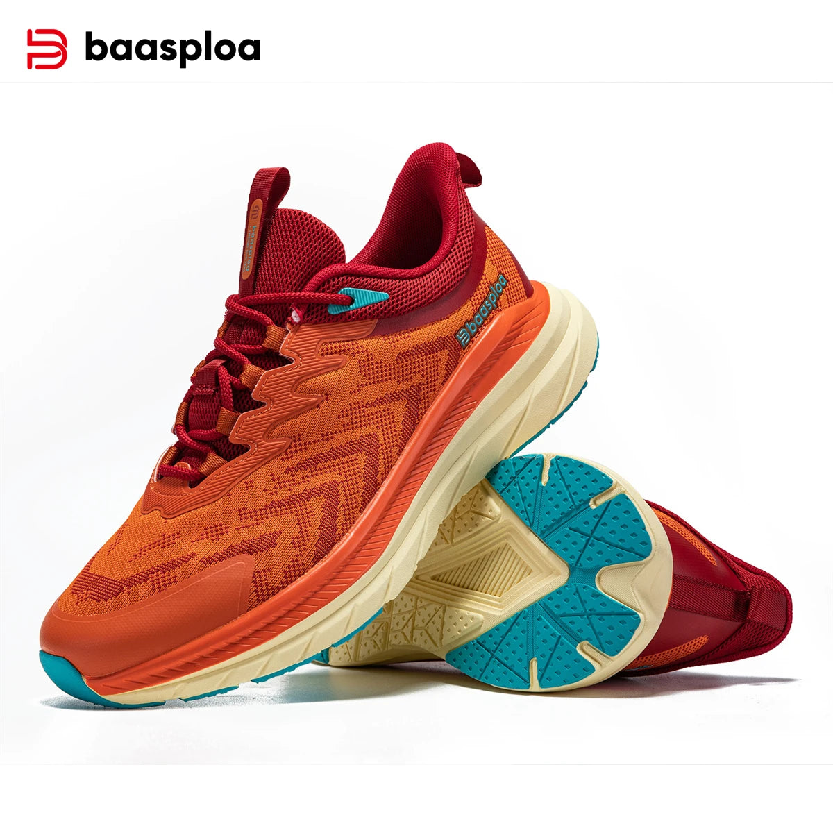 Baasploa Sport Shoes Casual Lightweight Breathable Running Shoes Men New Fashion Mesh Casual Sneakers Male Comfort Non-Slip