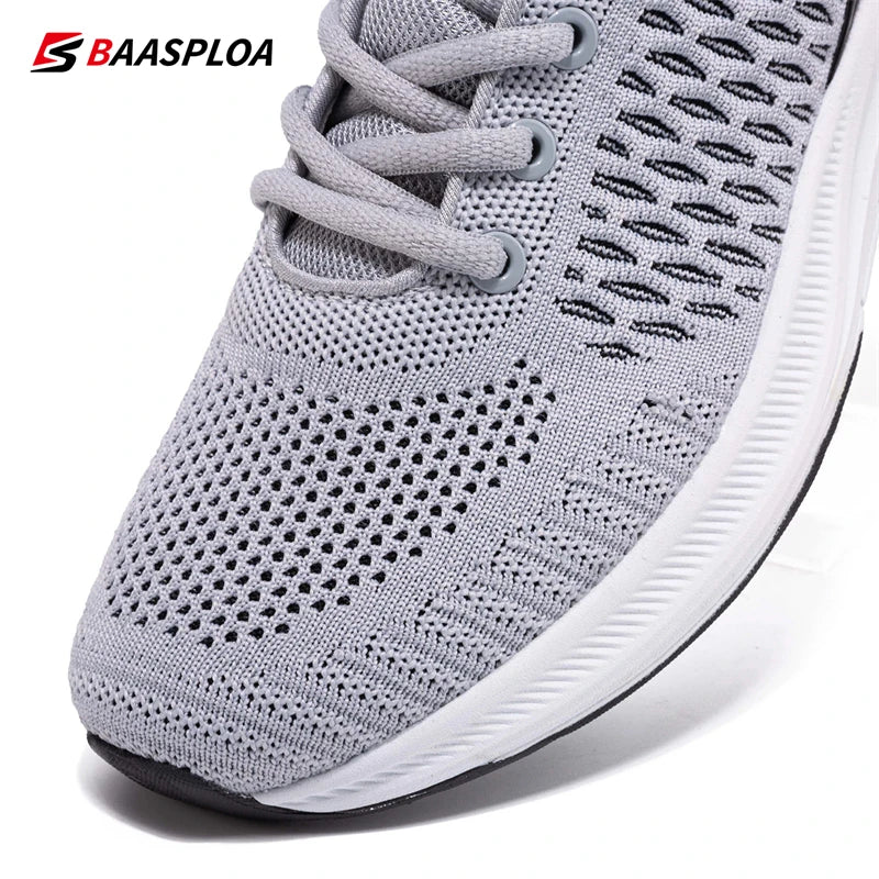 Baasploa Men Casual Sport Shoes Outdoor Lightweight Breathable Jogging Sneakers Male Fashion Designer Mesh Lace Up Running Shoes