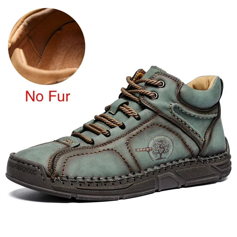 DEKABR Brand Handmade Boots For Men High Top Casual Shoes Autumn Winter Man Trend Boots Men British Style Snow Boots Footwear