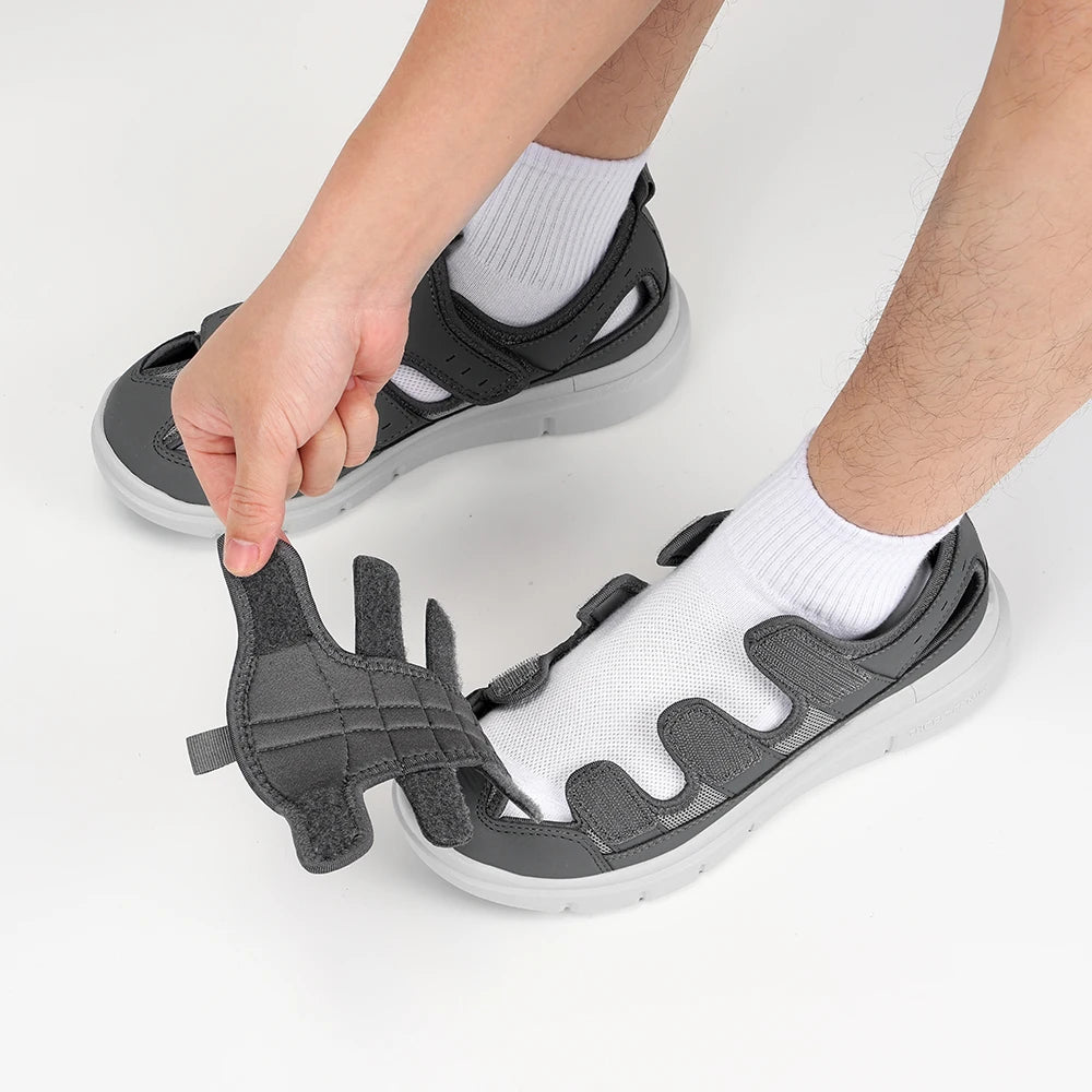 FitVille Men'S Sandals Widened Diabetes Shoes Mens Casual Shoes Lightweight For Plantar Fasciitis Arch Support Relief Pain