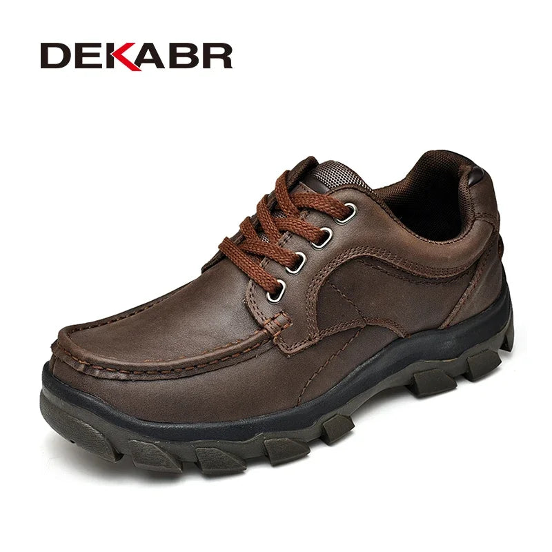 DEKABR New Man Genuine Leather Loafers Men Moccasin Sneakers Flat High Quality Causal Men Shoes Footwear Boat Shoes Size 38-45