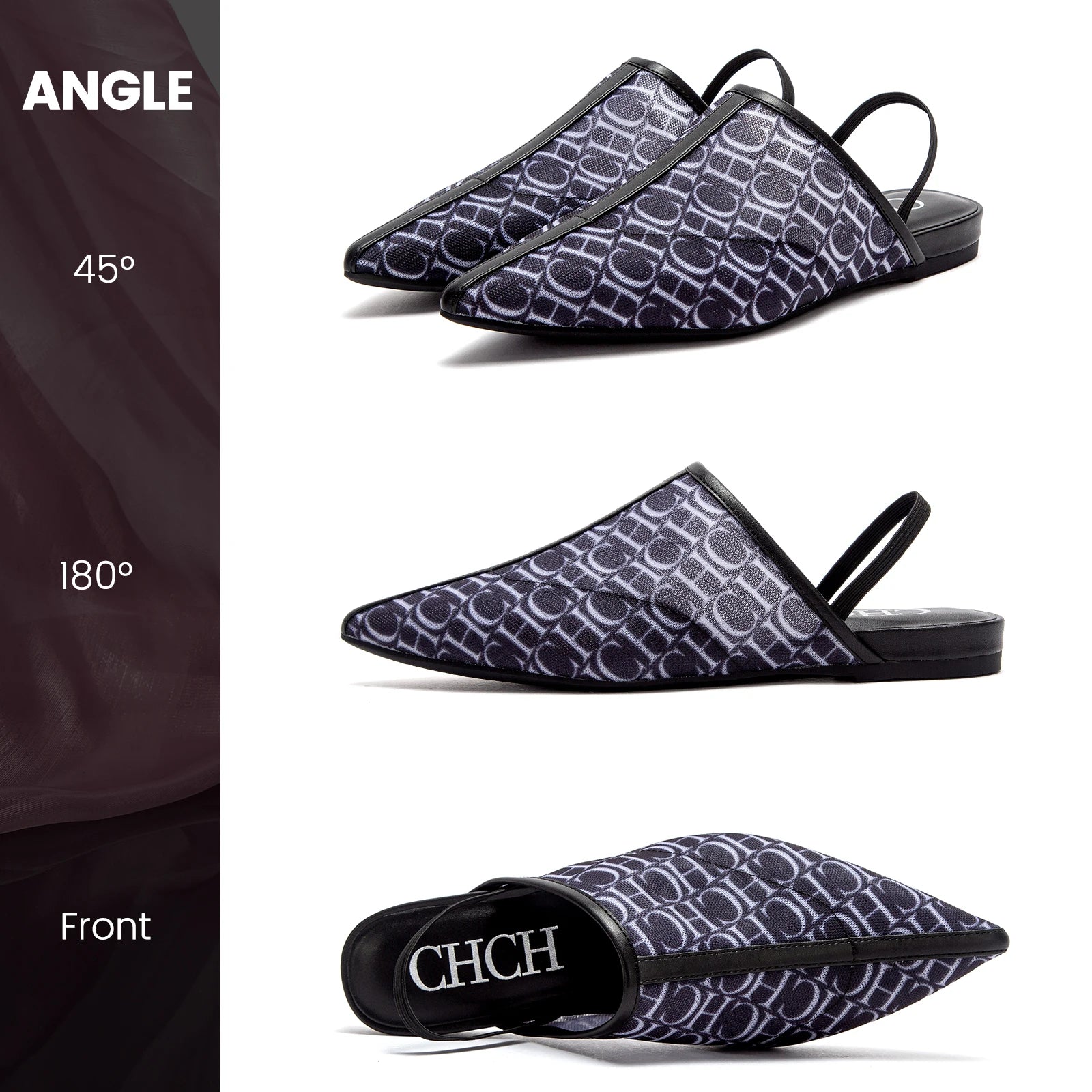 Pointed Toe Slippers Luxury Branded Casual Shoes Flat Strappy Home Outdoor Beach Walking Shoes
