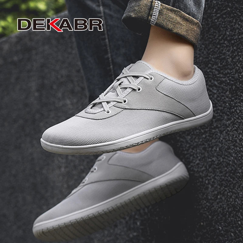 DEKABR New Couple Shoes New Style Flying Weaving Breathable Basic Lace Up Pedaling Lazy Summer Casual Sneakers