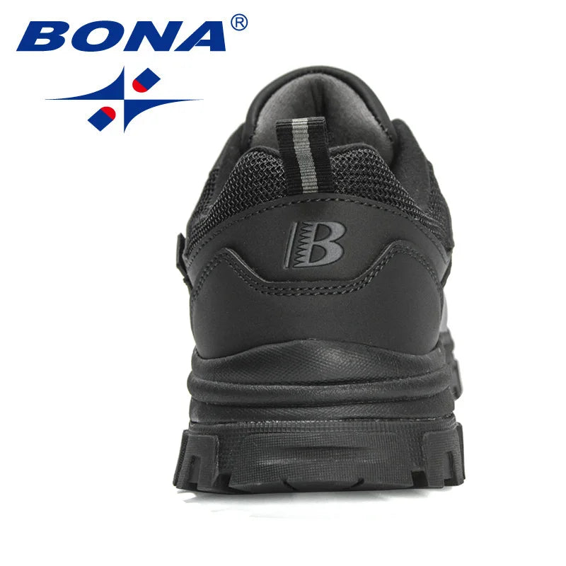 BONA 2022 New Designers Trekking Hiking Shoes Men Outdoor Trail Non-slip Sneakers Man Breathable Climbing Footwear Mansculino