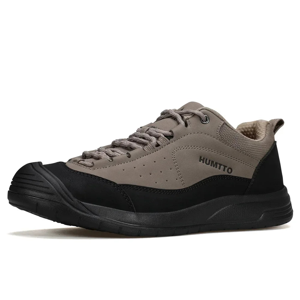 Chaussures de randonnée HUMTTO antidérapantes pour hommes, baskets de sport décontractées en cuir, bottes de trekking respirantes pour hommes
