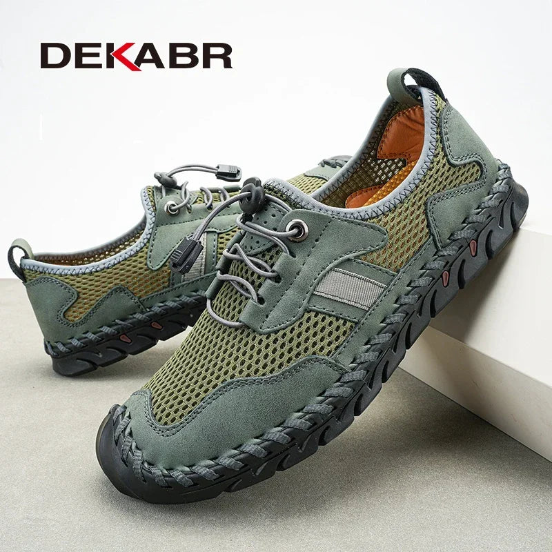 DEKABR Designer Comfortable Casual Men Shoes Summer Mesh Breathable Outdoor Driving Non-Slip Shoes Men Plus Size 39-48