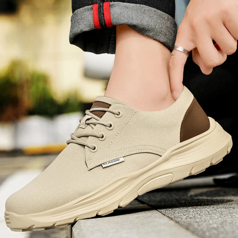Men's Casual Shoes Canvas Breathable Loafers lightweight Platform Comfortable Outdoor Walking Shoes Classic Men Shoes Sneakers
