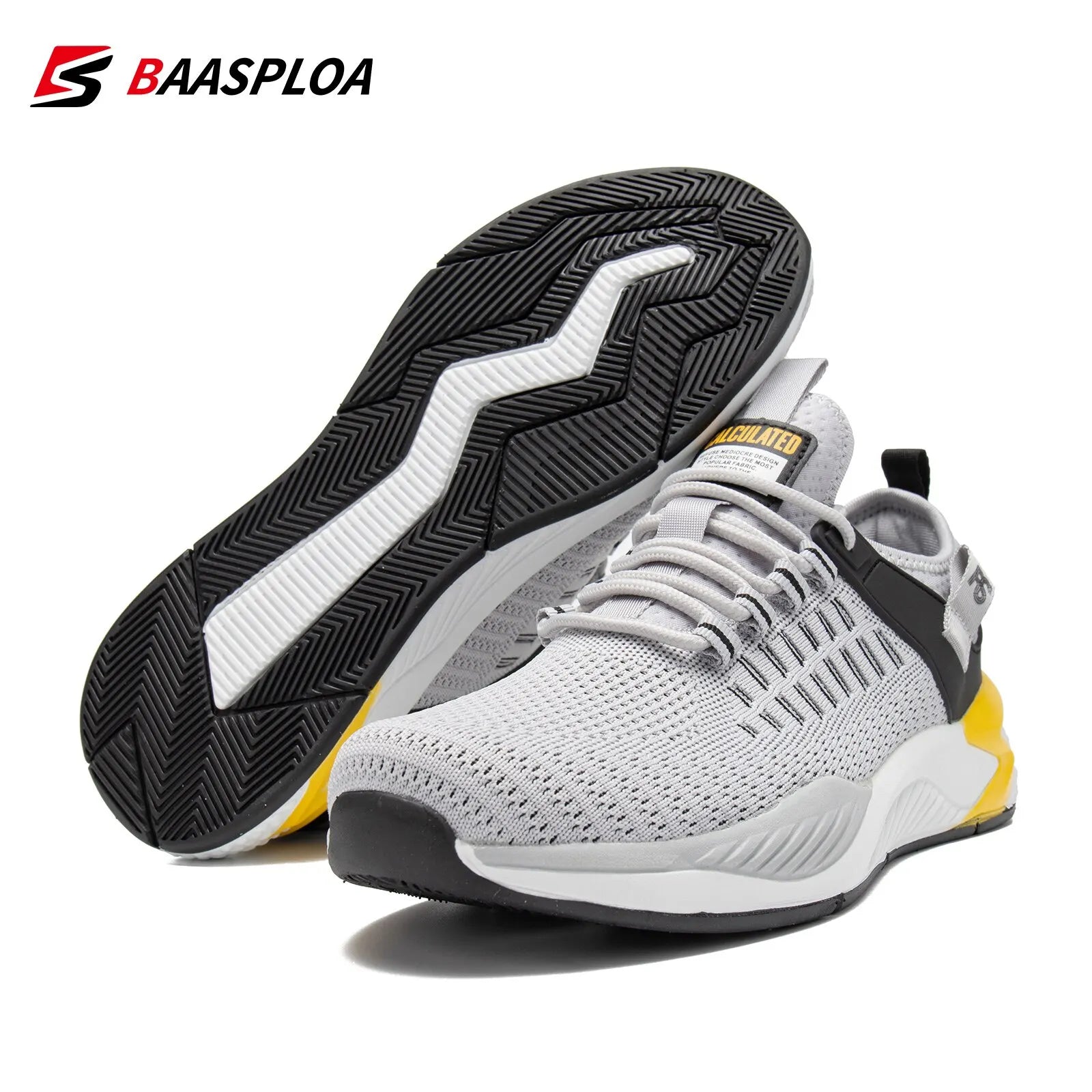 Baasploa Running Shoes Men Fashion Training Shoes Breathable Lightweight Sneakers Non-Slip Track Tennis Walking Shoes