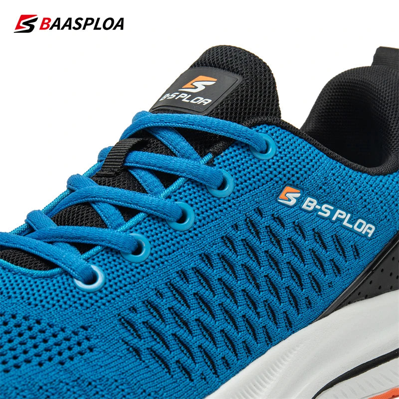Baasploa Men Casual Sport Shoes Outdoor Lightweight Breathable Jogging Sneakers Male Fashion Designer Mesh Lace Up Running Shoes