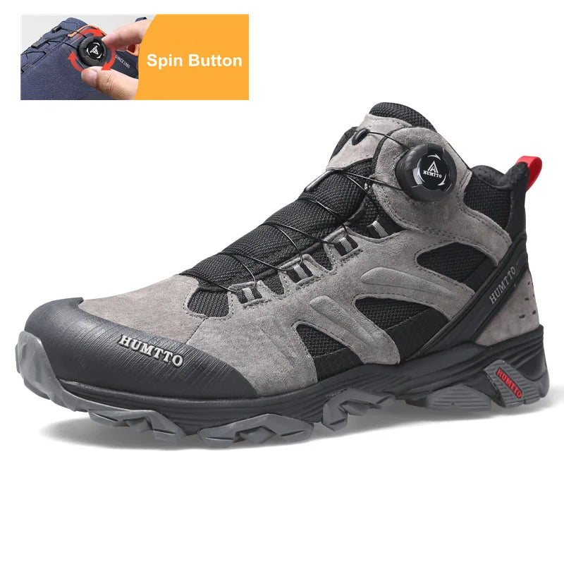 HUMTTO Waterproof Hiking Shoes Leather Outdoor Sneakers for Men Trekking Boots Male Camping Hunting Mens Tactical Ankle Boots