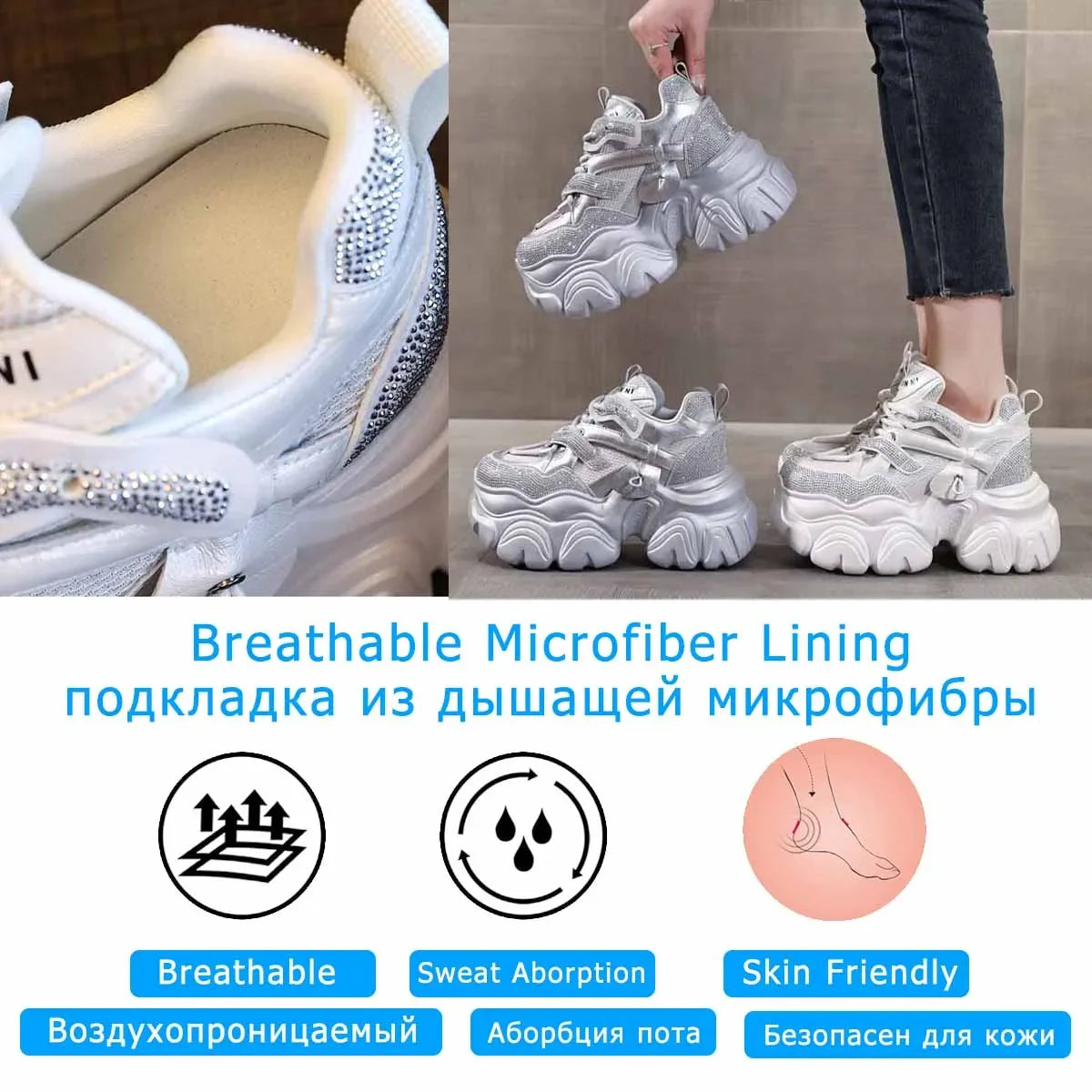 Koznoy 10cm Air Mesh Microfiber Leather Vulcanize Platform Wedge Flats Comfy Summer Chunky Sneaker Hollow Women Sandals Shoes