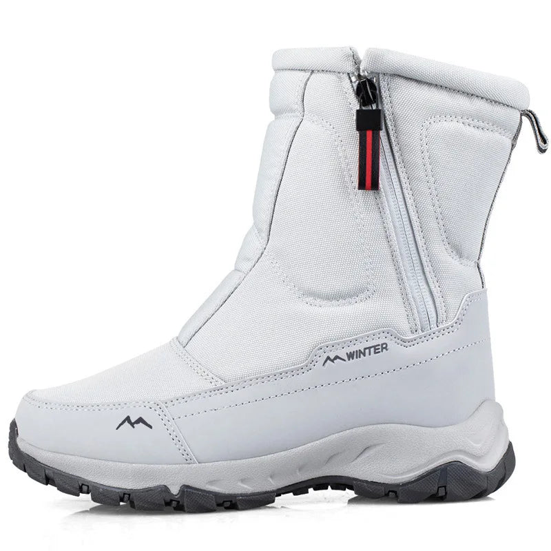 Bottes d'hiver pour hommes, grandes tailles, bottines chaudes en peluche, bottes de neige montantes anti-transpiration, baskets d'extérieur, chaussures d'hiver pour hommes