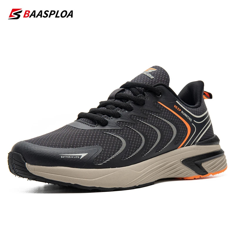 Baasploa Men's Walking Shoes 2025 Summer Outdoor Mountain Training Sneakers Male Casual Lightweight Mesh Breathable Shoes