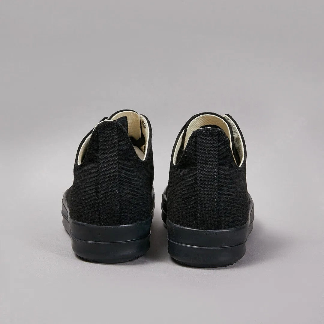 R-o Design Men Shoe Women Sneakers Full Black Canvas Low Top Shoe Luxury Casual  Sneaker Thick Sole Lace Up Luxury Flat Shoes