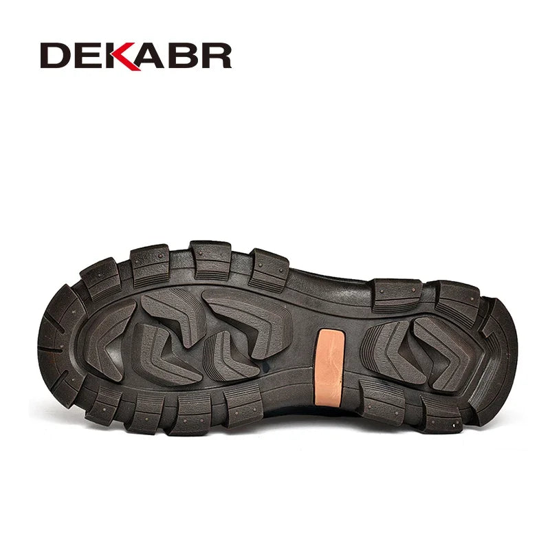DEKABR New Man Genuine Leather Loafers Men Moccasin Sneakers Flat High Quality Causal Men Shoes Footwear Boat Shoes Size 38-45