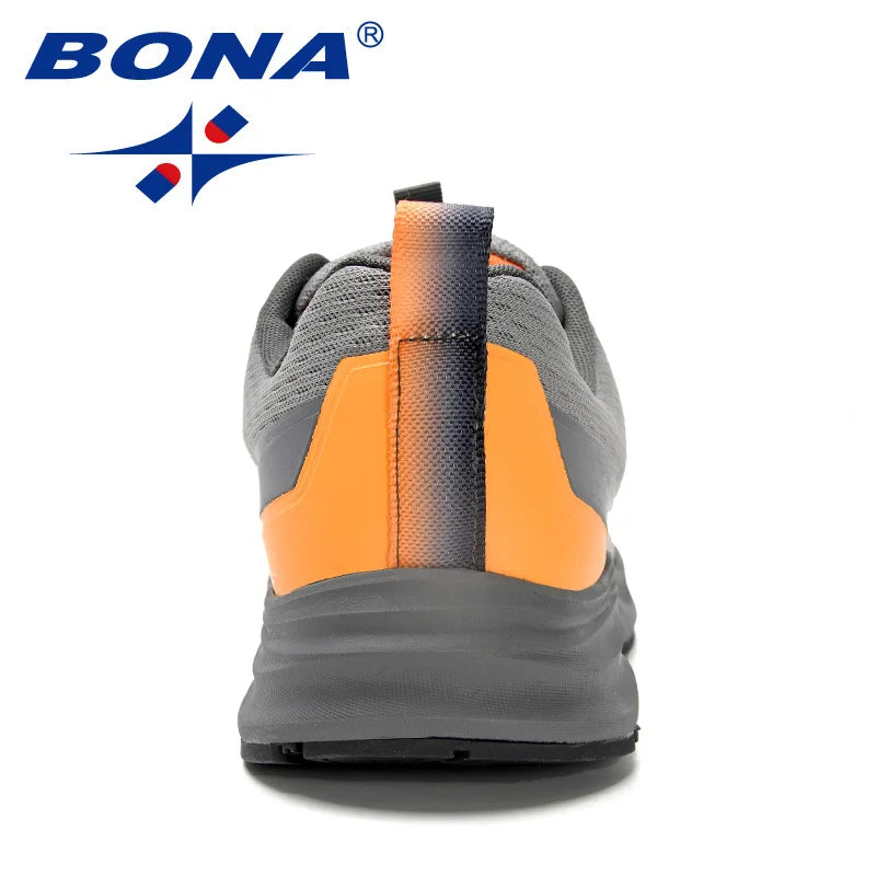 BONA Men's Running Shoes Shock Absorber Anti-Slip Men's Shoes Breathable Men's