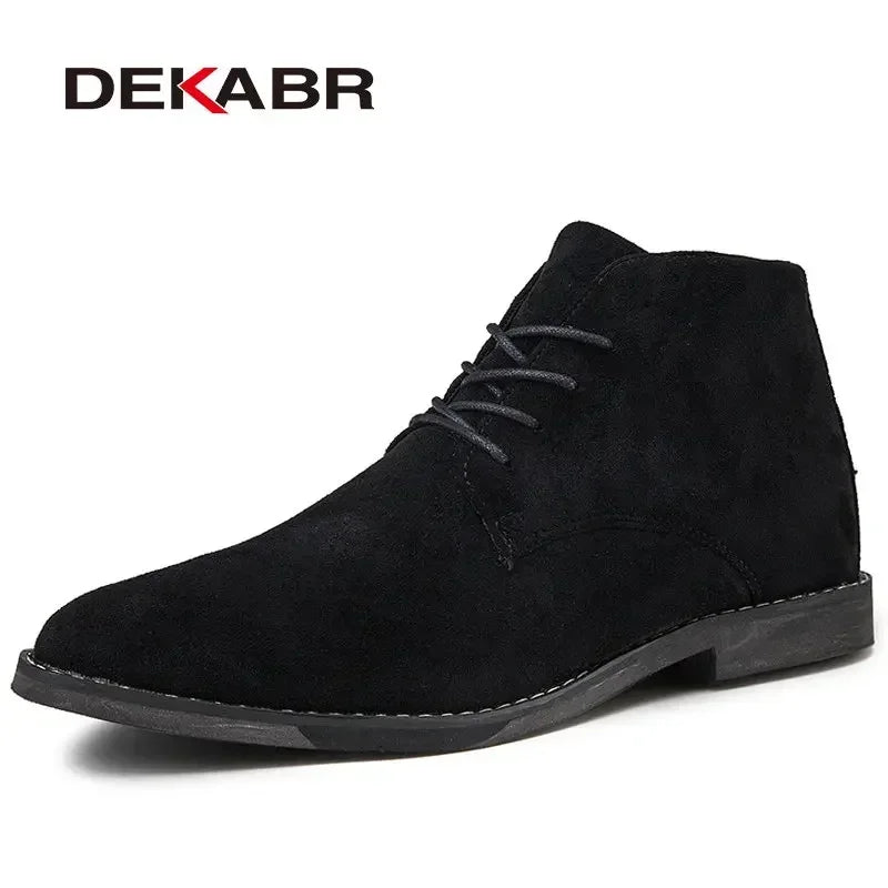 DEKABR Fashion Casual Boots Men Autumn Winter Comfortable Durable Outsole Men Shoes High Quality Cow Suede Men Boots
