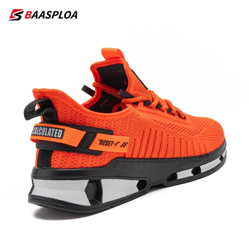 Baasploa Lightweight Running Shoes For Men Casual Men's Designer Mesh Sneakers Lace-Up Male Outdoor Sports Walking Shoe