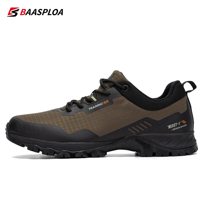 Baasploa Man Non-slip Sneakers Wear-Resistant Hiking Shoes Men Outdoor Waterproof Sneaker Light Male Walking Shoes