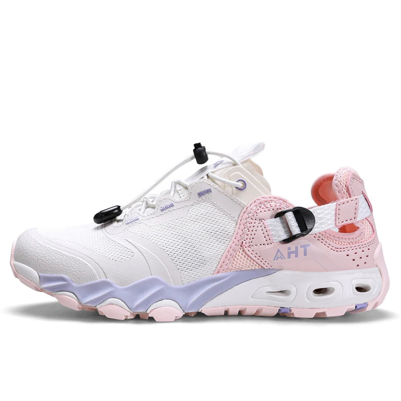 HUMTTO Summer Hiking Shoes Breathable Trekking Shoes Womens Outdoor Water Sneakers for Women Quick Drying Beach Barefoot Sandals