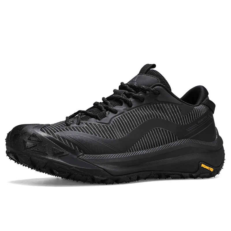HUMTTO Chaussures de randonnée respirantes pour hommes, chaussures de sport d'extérieur antidérapantes pour hommes, baskets de marche de sécurité en cuir pour hommes
