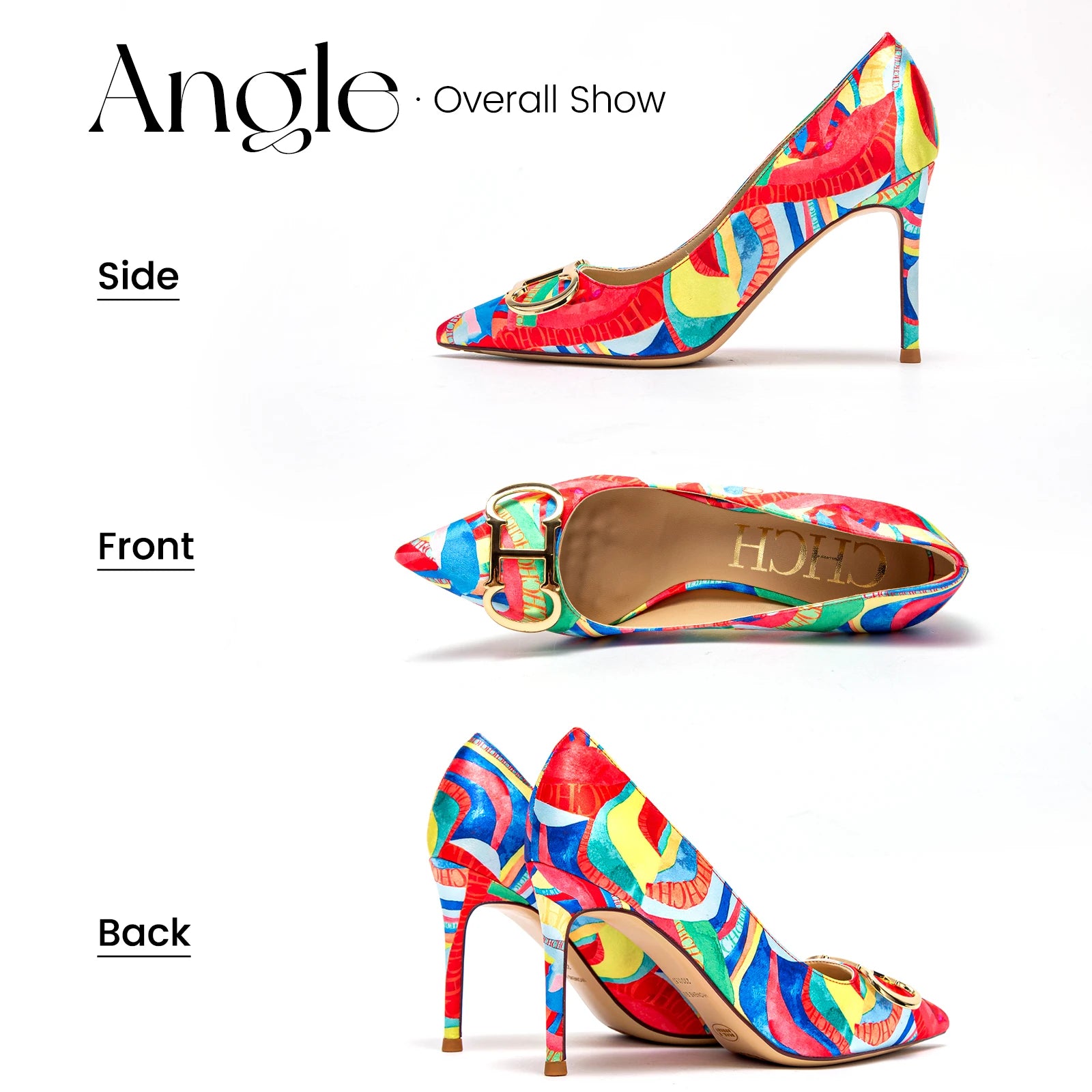 Women's Shoes Luxury High-End Elegant Banquet Female High Heels Classic Fashion Multi-Color Button Design 9cm Lady High Heels ﻿