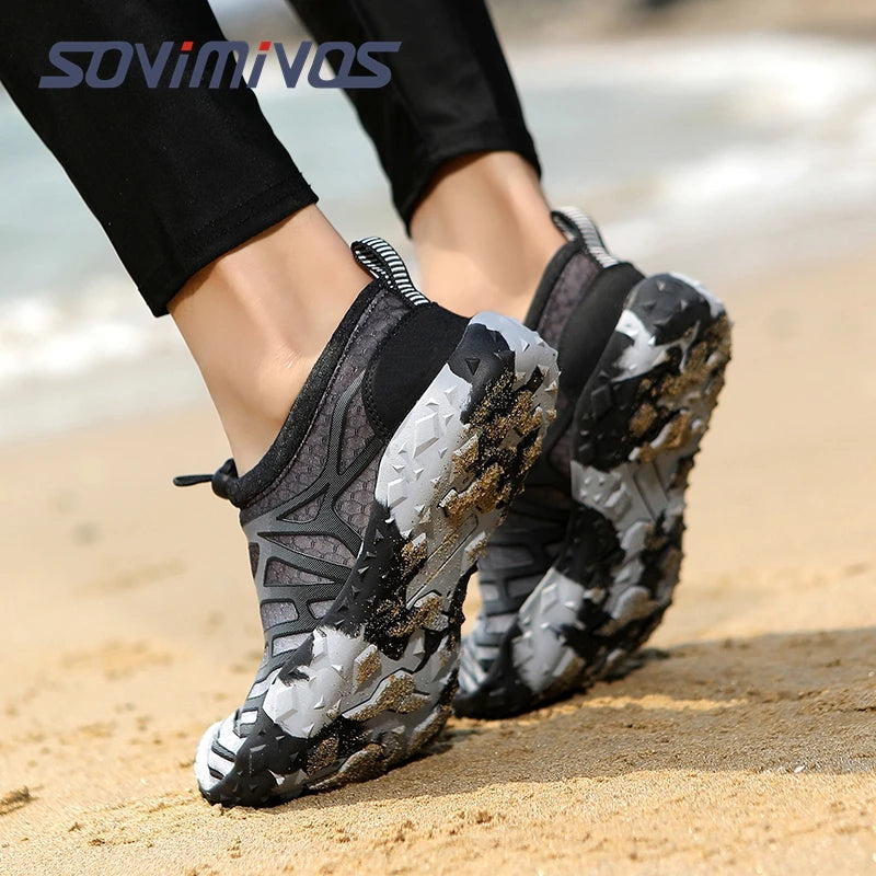 Unisex Barefoot Shoes for Men Women Wide Toe Beach Walking Sneakers Zero Drop Outdoor Elastic Band Running Beach Slipper Sandals