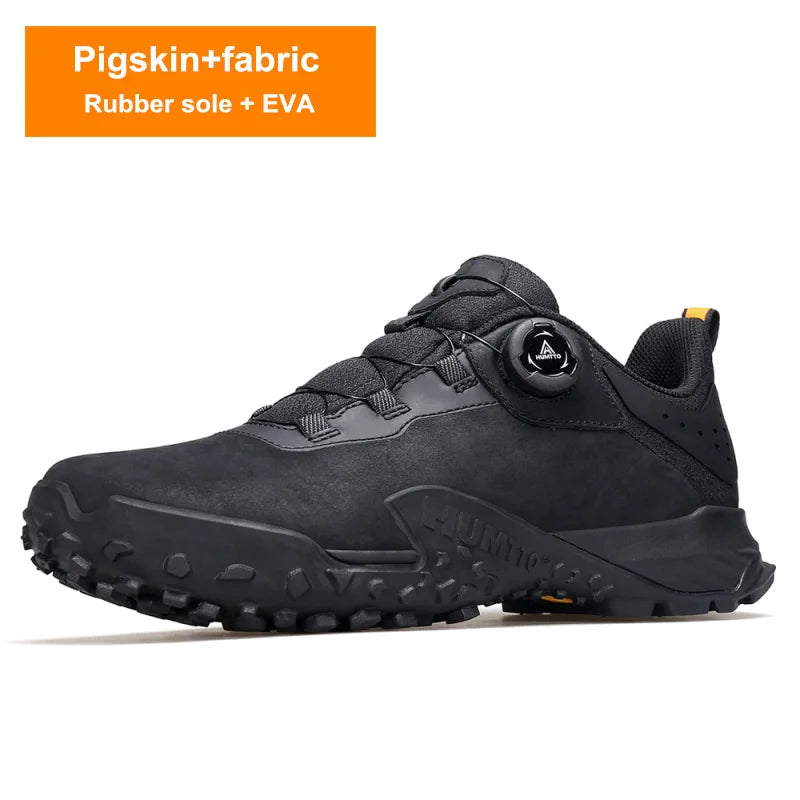 HUMTTO Chaussures de randonnée en cuir de luxe pour hommes, baskets d'escalade en plein air pour hommes, baskets de sécurité sportive pour le travail